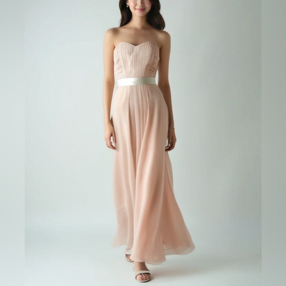 Bill Levkoff Strapless‎ Blush Pink Strapless Formal Dress -- 0